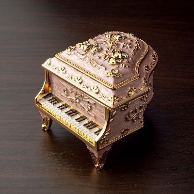 アンティークpiano型オルゴール 宝石箱